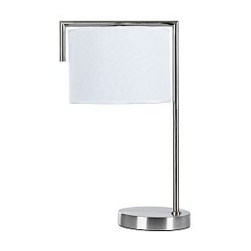 Декоративная настольная лампа Arte Lamp Aperol A5031LT-1SS, арматура матовое серебро, плафон ткань белый - фото 1
