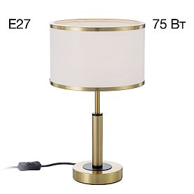 Настольный светильник Citilux Alton CL421813, арматура черная / бронза, плафоны металл / текстиль белый / бронза - фото 1