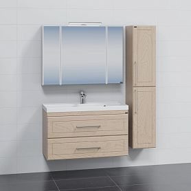 Мебель для ванной Санта Венера 100 подвесная, цвет бежевый дуб  - фото 1