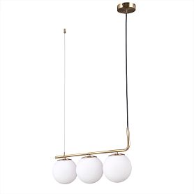 Подвесная люстра Citilux Бремен CL112133, арматура бронза, плафоны стекло белое - фото 1