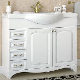 Тумба под раковину Corozo Классика 105, цвет белый - фото 1