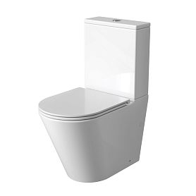 Унитаз Grossman Tornado GR-4458 MSQ напольный, безободковый, смыв Торнадо, с сиденьем микролифт, цвет белый матовый - фото 1