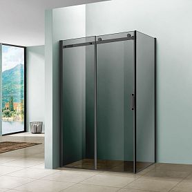 Душевой уголок Vincea Como VSR-1C 120x90, стекло тонированное, профиль черный - фото 1