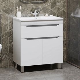 Тумба под раковину Mixline Лайн 70, с 1 ящиком, цвет белый - фото 1