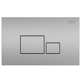 Кнопка смыва D&K Quadro DB1519002 для унитаза, цвет хром матовый - фото 1