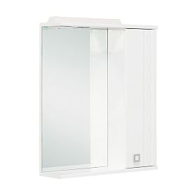 Шкаф-зеркало Оника Лига 52, правый, с подсветкой, цвет белый - фото 1