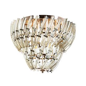 Потолочная люстра Arte Lamp Ella A1054PL-6GO, арматура золото, плафон стекло янтарное - фото 1