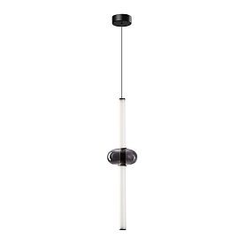 Подвесной светильник Arte Lamp Rigla A6838SP-12SM, арматура черная, плафон стекло дымчатое - фото 1
