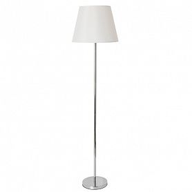 Торшер Arte Lamp Elba A2581PN-1CC, арматура хром, плафон ткань белая, 38х38 см - фото 1