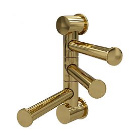 Полотенцедержатель WasserKRAFT K-1053 Polished Gold, тройной, цвет полированное золото - фото 1