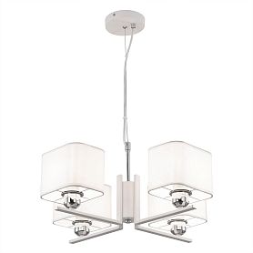 Подвесная люстра Citilux Тильда CL469245, арматура белая, плафоны текстиль белый - фото 1