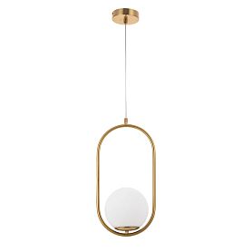 Подвесной светильник Arte Lamp Matisse A7745SP-1AB, арматура античная бронза, плафон стекло белое - фото 1