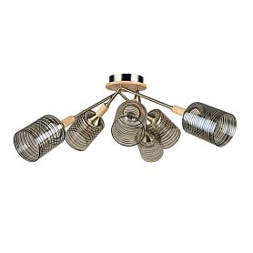 Потолочная люстра Arte Lamp Maria A4536PL-6AB, арматура античная бронза, плафон стекло янтарное - фото 1
