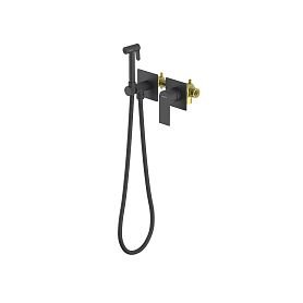 Гигиенический душ Акватек Лира AQ1420MB, со встраиваемым смесителем, цвет черный матовый - фото 1