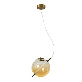 Подвесной светильник Arte Lamp Нolly A3220SP-1PB, арматура полированная медь, плафон стекло янтарное - фото 1