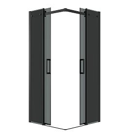 Душевой уголок Grossman Classic 300.K33.04.1010.21.10 100, стекло тонированное, профиль черный матовый - фото 1