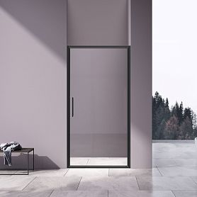 Душевая дверь Vincea Slim VDP-4SL 100x195, стекло прозрачное, профиль черный - фото 1
