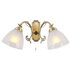 Бра Citilux Латур CL413421, арматура бронза, плафоны стекло белое - фото 1