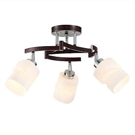 Потолочная люстра Citilux Берта CL126132, арматура хром / венге, плафоны стекло белое - фото 1