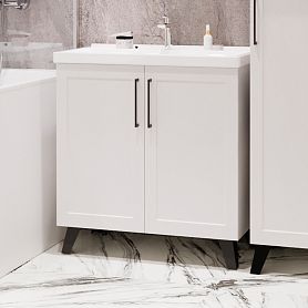 Тумба под раковину Mixline Риф 80, с 2 дверцами, цвет белый - фото 1