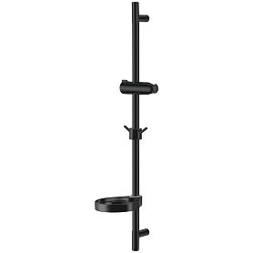 Штанга для душа Lemark LM8103BL, с мыльницей, цвет черный - фото 1