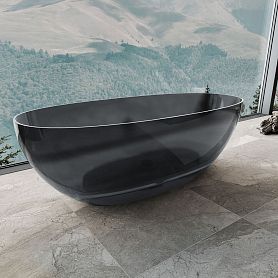 Ванна Vincea VBT-6T01B, 170x75, полиэфирная смола, цвет черный - фото 1