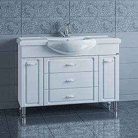 Тумба под раковину Санта Монарх 120, цвет белый - фото 1