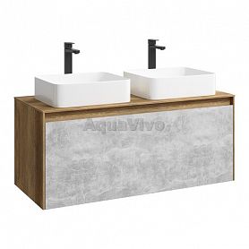 Мебель для ванной Aqwella Mobi 120, цвет дуб балтийский/бетон светлый - фото 1