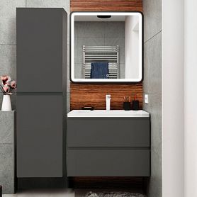 Мебель для ванной Art & Max Bianchi 75 подвесная, цвет серый матовый  - фото 1