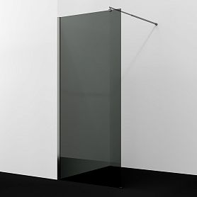 Душевая перегородка WasserKRAFT Rur 30W46GR-TG 110x200, стекло тонированное, профиль графит - фото 1