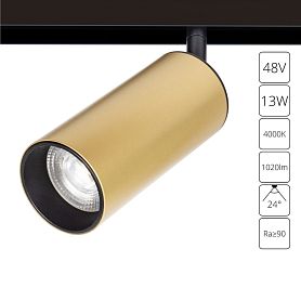 Магнитный трековый светильник Arte Lamp Linea A4661PL-1SG, арматура матовое золото    - фото 1