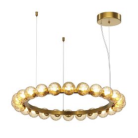 Подвесной светильник Maytoni Ambre MOD331PL-L42BS3K, арматура латунь, плафон стекло янтарное - фото 1