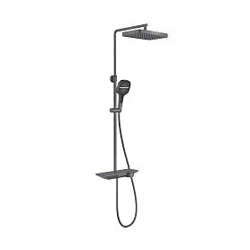 Душевая стойка Vincea VSFS-411GM, с верхним душем, смесителем, цвет вороненая сталь - фото 1