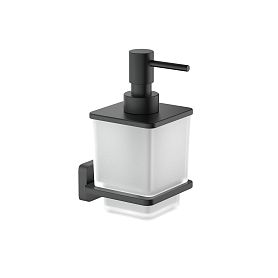 Дозатор Акватек Либра AQ4305MB для жидкого мыла, подвесной, цвет черный матовый - фото 1