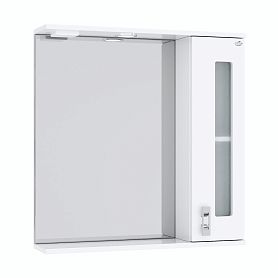 Шкаф-зеркало Оника Кристалл 67, правый, с подсветкой, цвет белый - фото 1