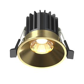 Встраиваемый светильник Maytoni Round DL058-7W3K-BS, арматура латунь    - фото 1