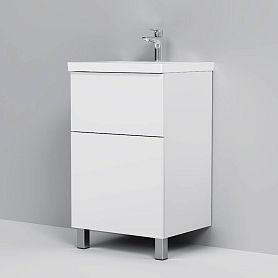 Тумба под раковину AM.PM Gem 50 напольная, цвет белый глянец - фото 1