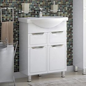 Тумба под раковину Corozo Монро 65, цвет белый - фото 1