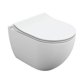 Унитаз Cersanit Brasko Smart Clean On DPL EO Slim LP подвесной, безободковый, с сиденьем микролифт, цвет белый - фото 1
