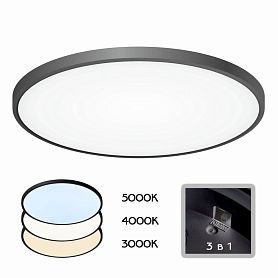 Накладной светильник Citilux Бейсик CL738501V, арматура черная, плафоны полимер белый - фото 1