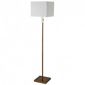 Торшер Arte Lamp North A5896PN-1PB, арматура медь, плафон ткань белая, 30х30 см - фото 1