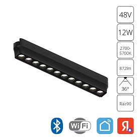 Магнитный трековый светильник Arte Lamp Rapid A2954PL-1BK, арматура черный  - фото 1