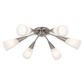 Потолочная люстра Citilux Фокус CL103161, арматура хром, плафоны стекло белое - фото 1