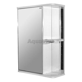 Шкаф-зеркало Mixline Стандарт 50, левый, цвет белый - фото 1