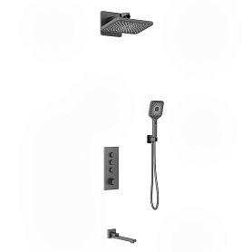 Душевой комплект Vincea VSFW-433TI4GM, встраиваемый, цвет вороненая сталь - фото 1