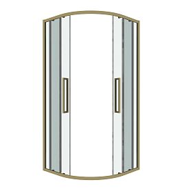 Душевой уголок Grossman Cosmo 301.K33.02.9090.32.00 90х90, стекло прозрачное, профиль золото сатин - фото 1