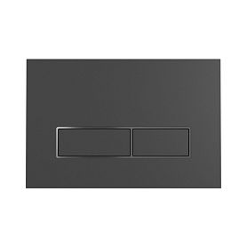 Кнопка смыва JOKI Verna JK205552 цвет черный матовый с окантовкой хром, пластик (подходит ТОЛЬКО для инсталляций и бачков JOKI) - фото 1