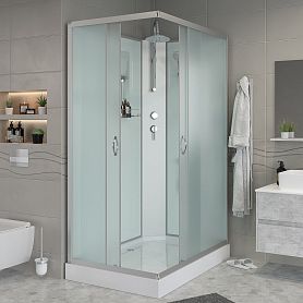 Душевая кабина Niagara Classic NG-43975-14QBKT 90x70, стекло матовое, профиль серебро, без крыши - фото 1