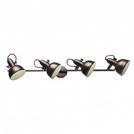 Спот Arte Lamp Martin A5215PL-4BR, арматура коричневая / золото, плафоны металл коричневый / золото, 80х12 см - фото 1