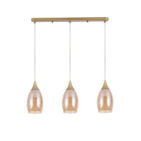 Подвесной светильник Arte Lamp Barry A7951SP-3GO, арматура золото, плафон стекло янтарное - фото 1